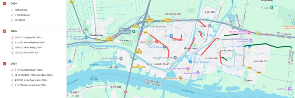 Noordzij asfaltscheuren repareren met GPS registreren in GIS bestand Noordzij asfaltscheuren repareren met GPS registreren in GIS bestand
